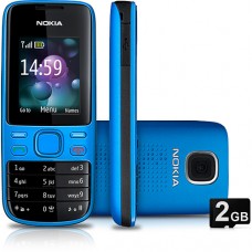 CELULAR NOKIA 2690 PRETO COM AZUL CÂMERA RÁDIO FM BLUETOOTH E FONE DE OUVIDO